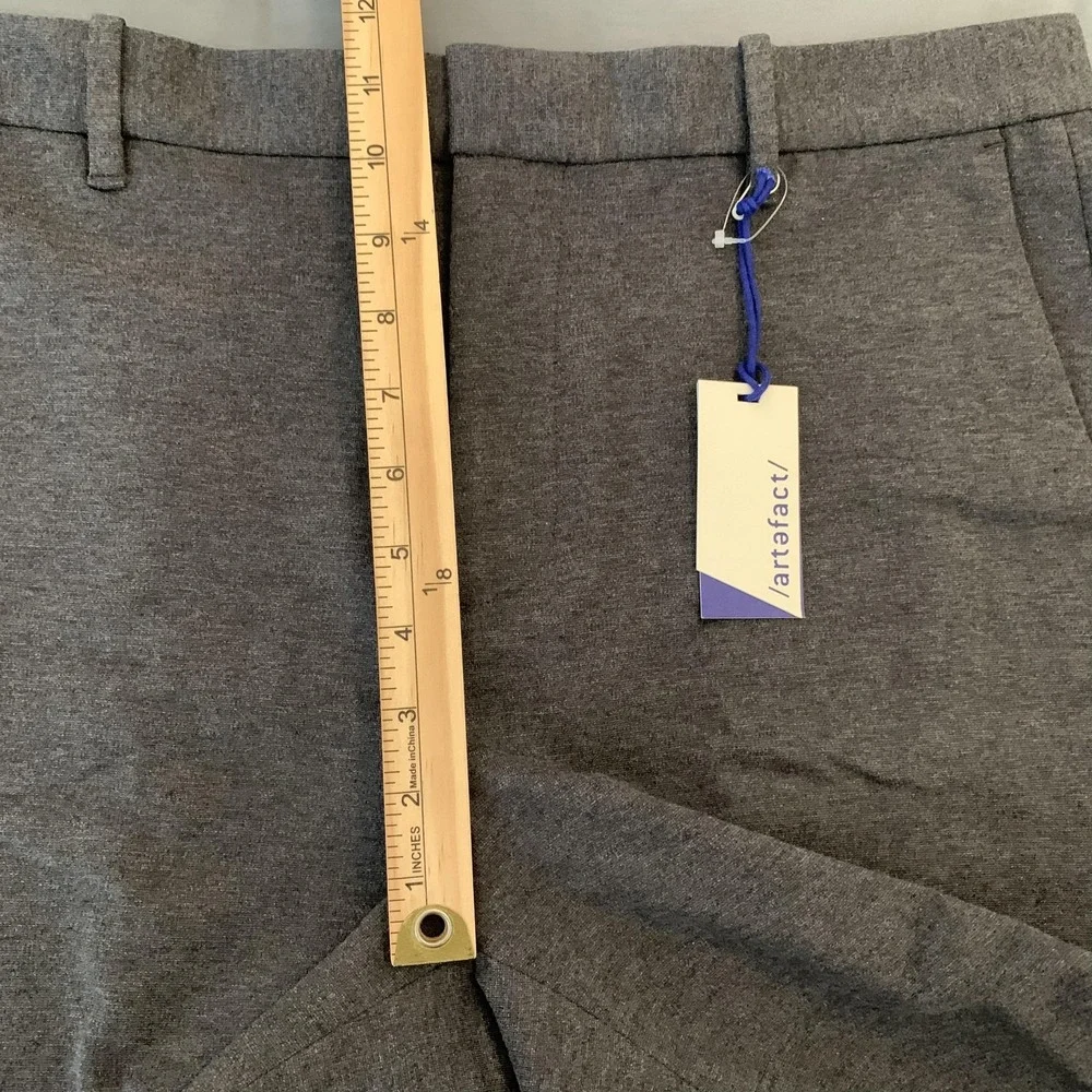 /artefact/‎ Shorts Mens 34 Gray Jersey Chino Stretch Knit Casual Golf Pockets